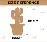 MDF Cactus Shape cutout - 4 inch